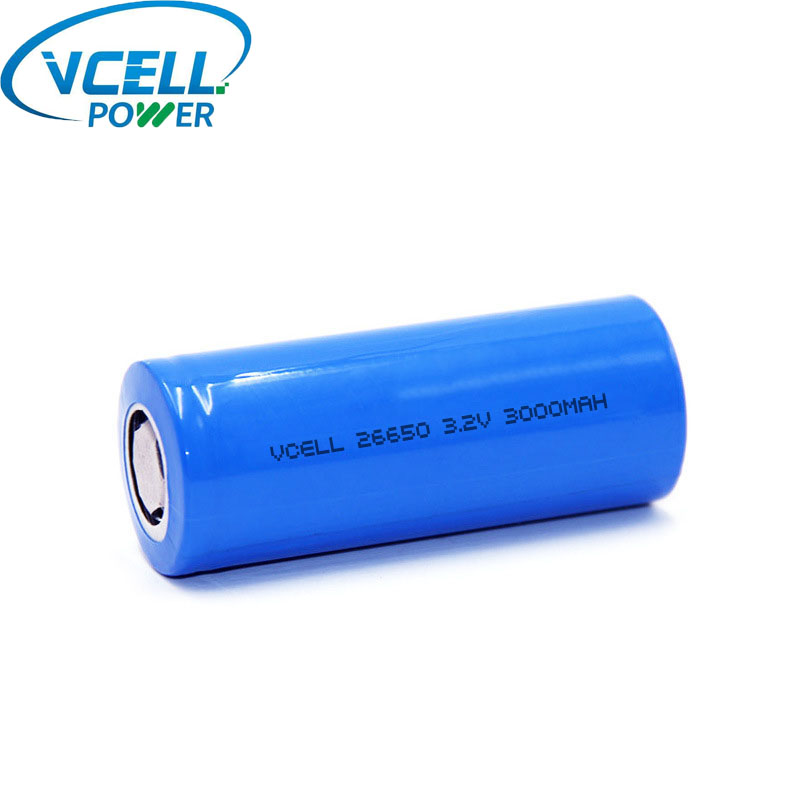 3,2V 3000mAh 9,60Wh IFR26650 LiFePO4-batteri
